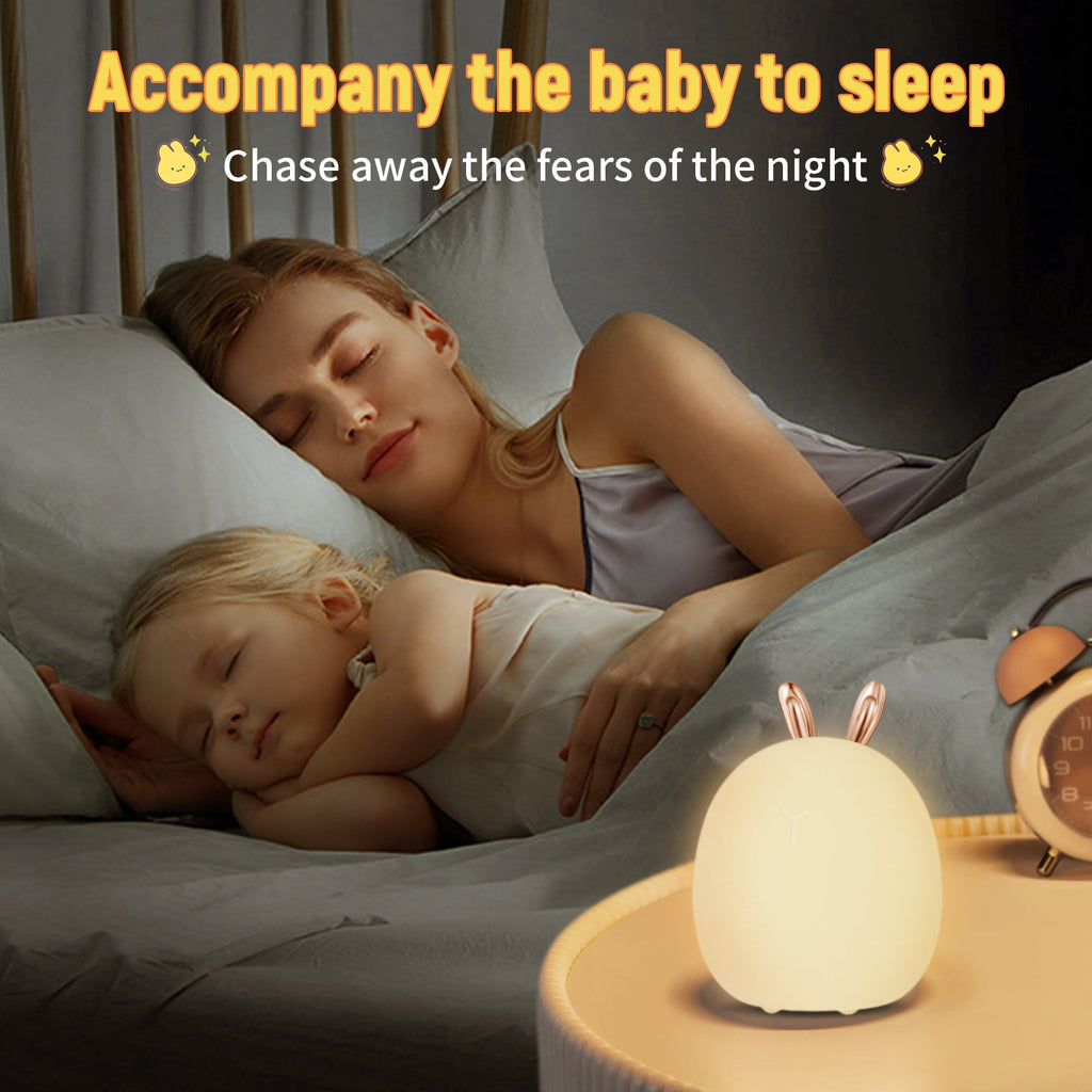 Baby Night Light-Deer & Rabbit Silicone Glow Light for Newborns