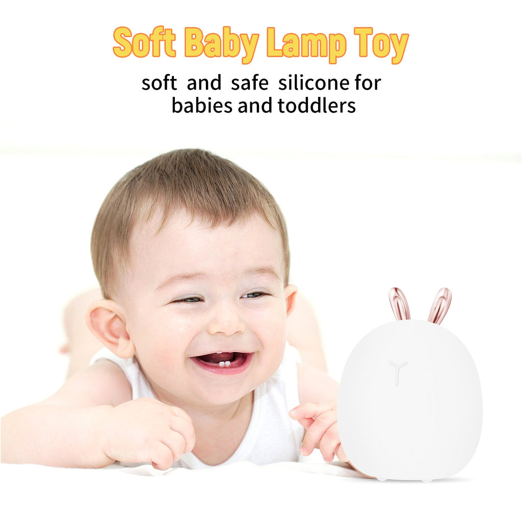 Baby Night Light-Deer & Rabbit Silicone Glow Light for Newborns