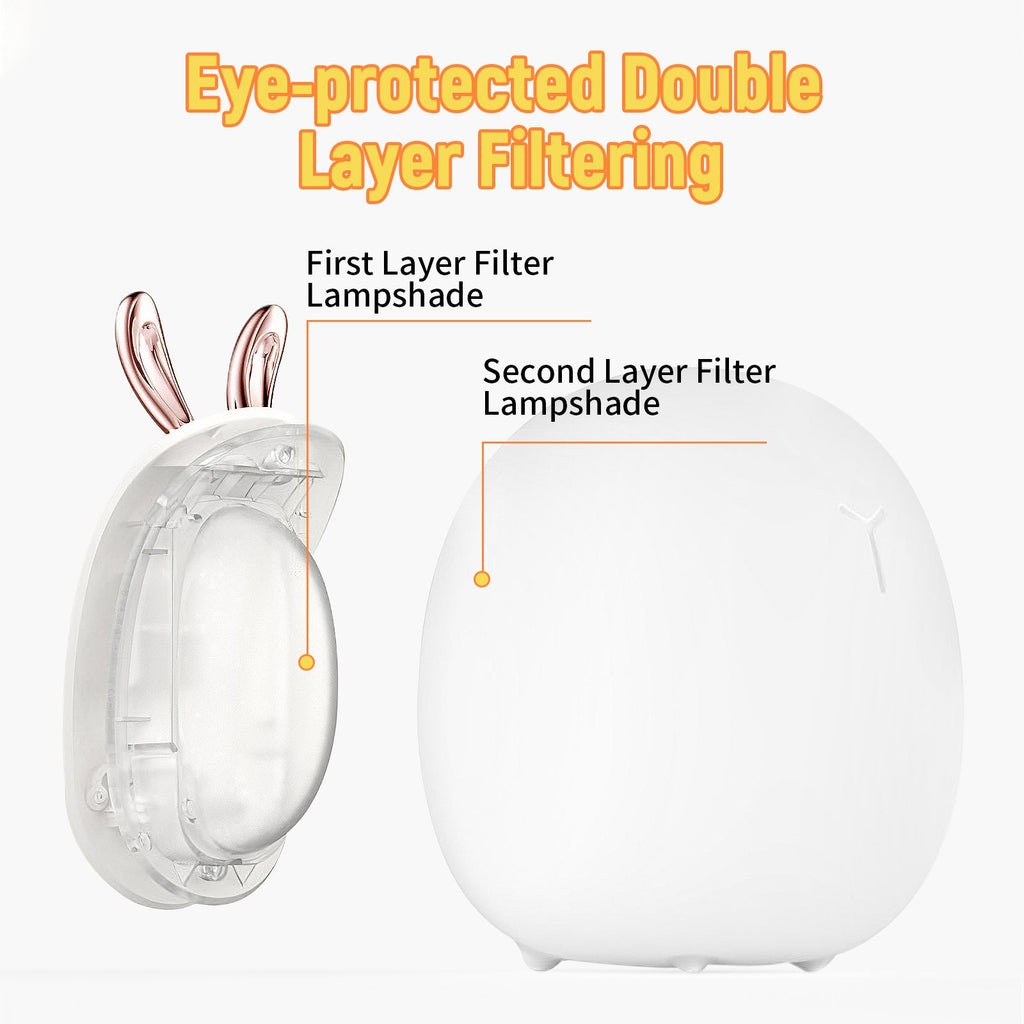 Baby Night Light-Deer & Rabbit Silicone Glow Light for Newborns