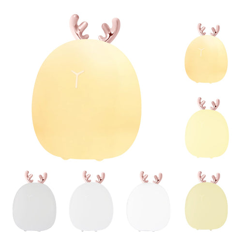 Baby Night Light-Deer & Rabbit Silicone Glow Light for Newborns